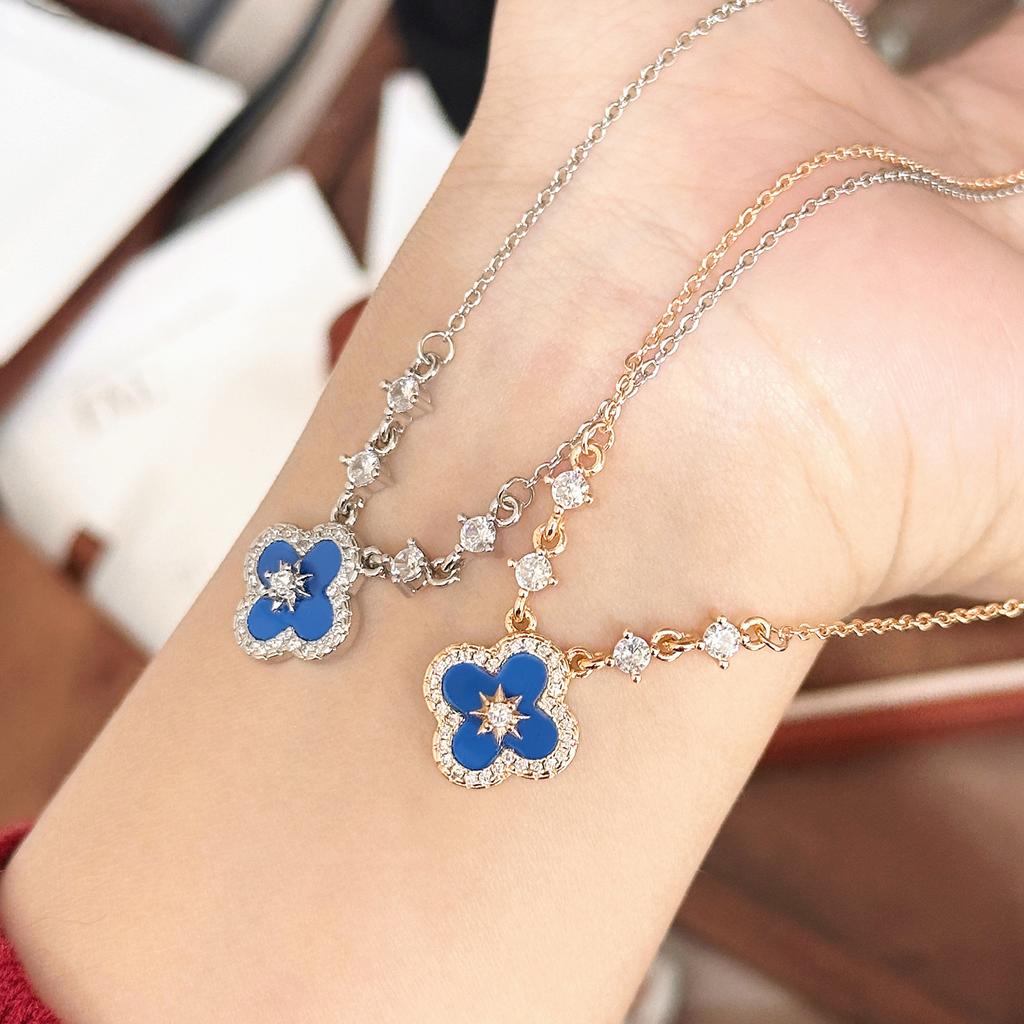 Four-leaf Clover Necklace for Women Light Luxury Fashion High-end Sense of Collarbone Chain Exquisite