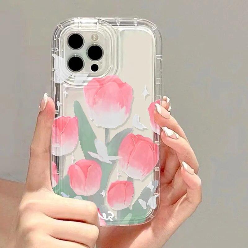 Beautiful Flower Phone Case For iPhone 13 Cases iPhone 11 14 13 Pro Max XR 12 Pro XS Max 7 8 14 Plus SE2 SE3 X Shockproof Cover