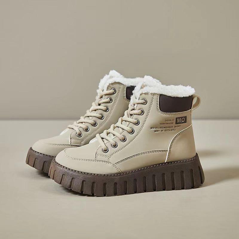 Winter Martin Stiefel Winter Schuhe 22 neue Winter Samt verdickte kurze Stiefel Wasserdicht und rutschfest Schneestiefel Baumwollschuhe