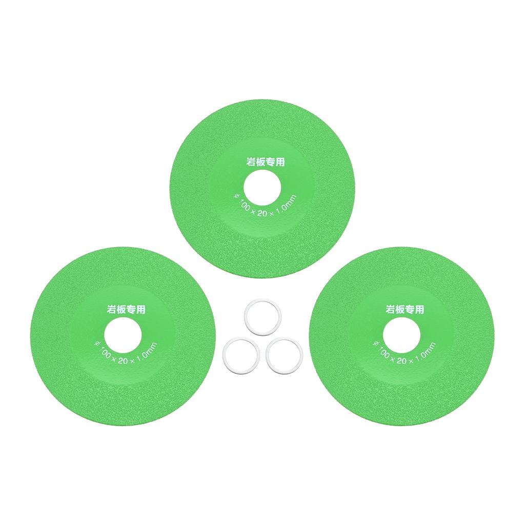 3pcs Rock Plate Special Cutting Pieces 110mm Diamond Grinding Discs for 4Inch Angle Grinders Cutting Rock Slabs Glass Tiles