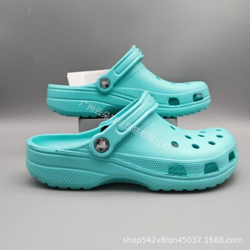 Men's and Women's Beach Shoes Baotou Sandals Outer Wear Couple's Casual Versatile Breathable Hole Shoes Beach Non-slip
