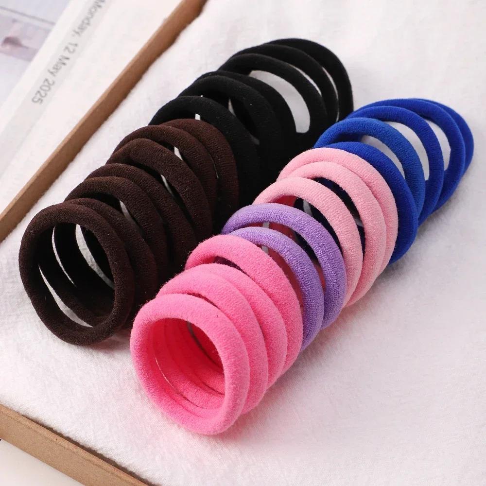 30Pcs/Set Solid Nylon Rubber Band for Girls Elastic Basic Hair Bands Headband Scrunchies Kids Ponytail Holder Hair Accessories