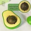 1PC Abacate Catnip Wall Ball Cat Toys Catnip Comestível Lambendo Bolas Lanche Saudável Rotatable Treats Brinquedos Gatinho Suprimentos Limpeza Dentes