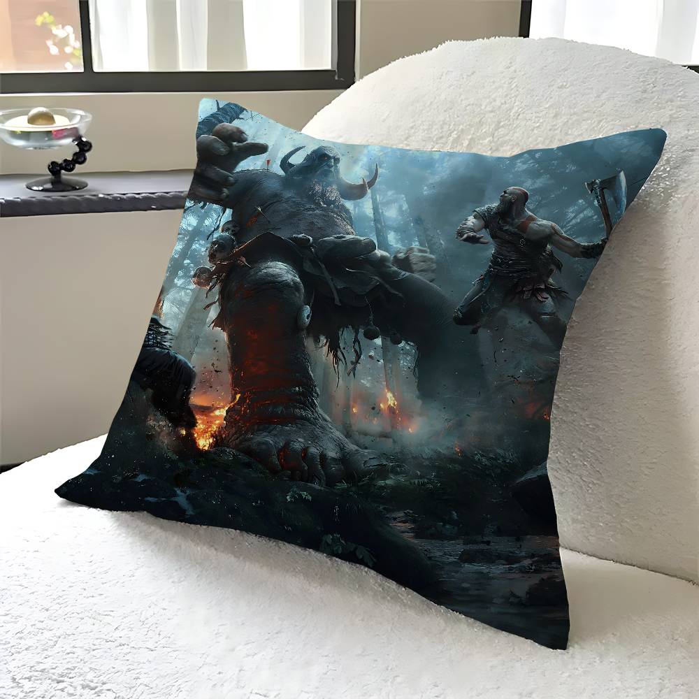 

G-God Of War Cushion Cover Car Throw Pillow Case For Sofa Car Christmas Gift 40x40cm 45x45cm 12x12Inch