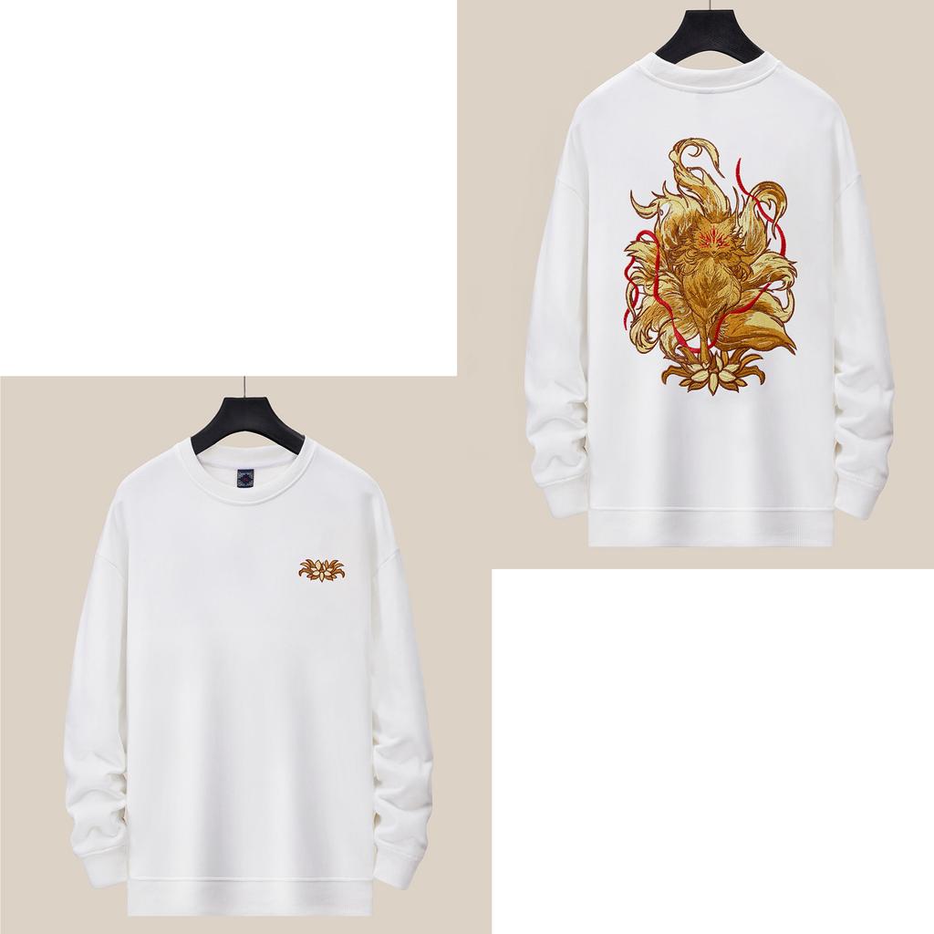 Autumn Winter Men's Round Neck Sweatshirt China-Chic Loose Large Size Fashion Long Sleeve Hoodies Women Top