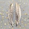 Metal Feather Bookmarks,2Pcs Vintage Hollow Feather Shaped Book Markers,Elegant Reading Gift for Book Lovers,Students,Teachers