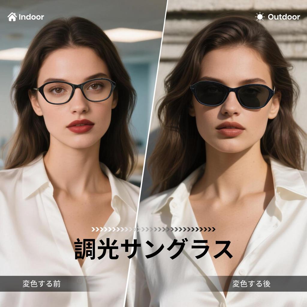 Photochromic sunglasses with blue light UV oval for stylish [Cyxus] blocking, protection, frame, driving, fishing, traveling, (8257i01, black)