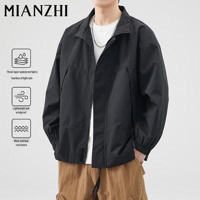 Men's Stand Collar Windproof Workwear Jacket