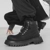 Fashion Autumn and winter men's boots Retro and trendy styles Outdoor Fashion Street 38-46 Young shoes Thick soled lace up versatile