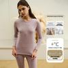 Set di Biancheria Intima Calda Foderata in Pile per Coppia: Calzamaglia Extra Spessa e Maglie a Manica Lunga in Cotone e Lana per Autunno e Inverno.