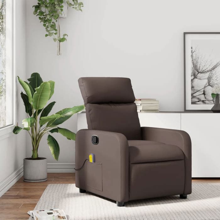 VidaXL Reclining Massage Armchair, Chair with Footrest, Seat with Backrest and Armrests Living Room, Modern, 374192