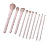 Powder Peach Makeup Brush Set: Eyeshadow, Blush, Contour, Blending, Nose Shadow, Concealer - Full Set for Beginners
