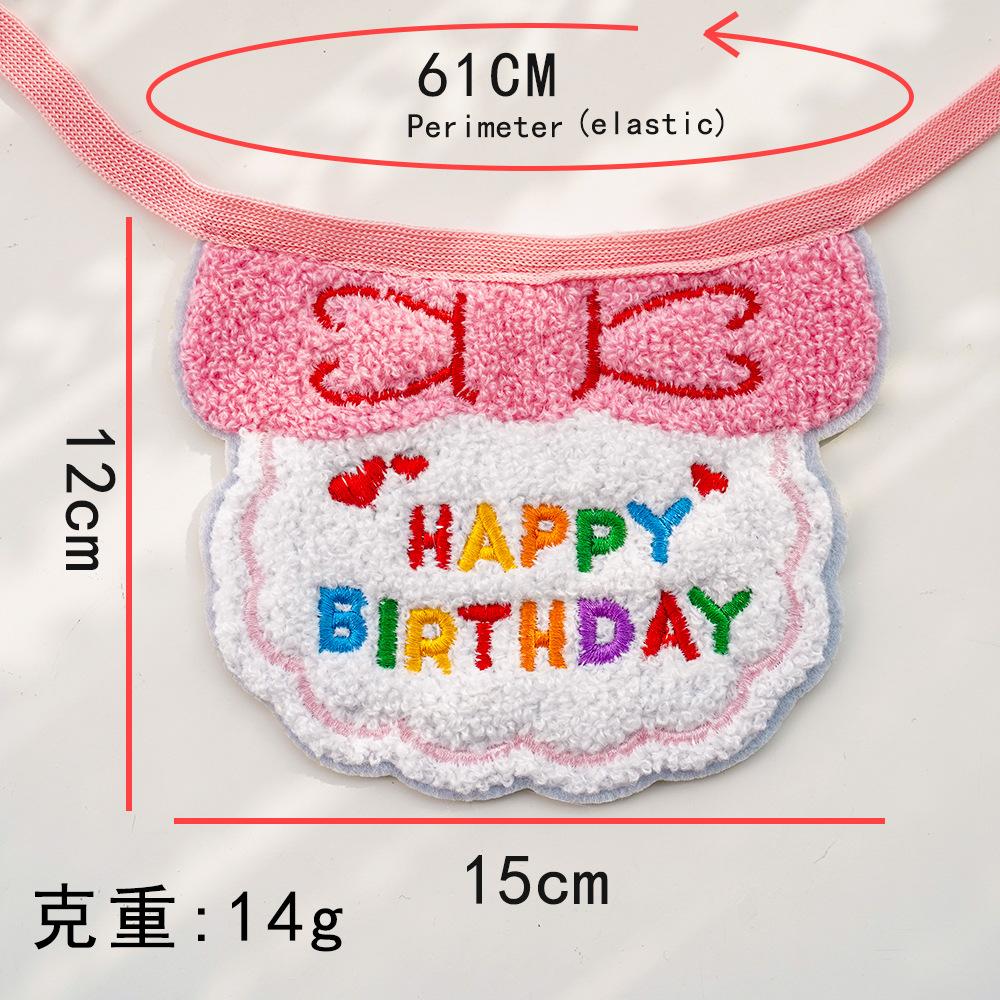 Pet Ins Wind Birthday Saliva Towel Cat Bib Scarf Dog Cat Hat