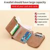 Folded Wallet Bag Business Clutch Bag Zipper ID Card Holder Simple Men PU Wallet  Men