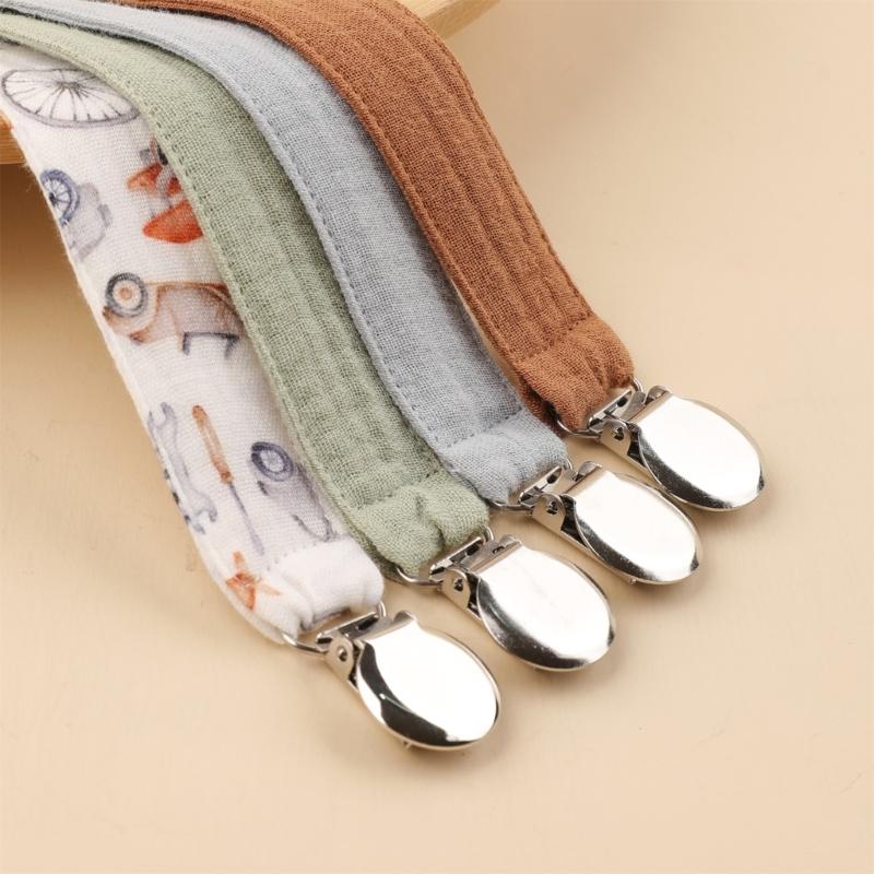 6Pcs Baby Pacifier Strap Baby Soother Chain Newborns Dummy Chain Clip Baby Product Cotton Teether Pacifier Strap Holder