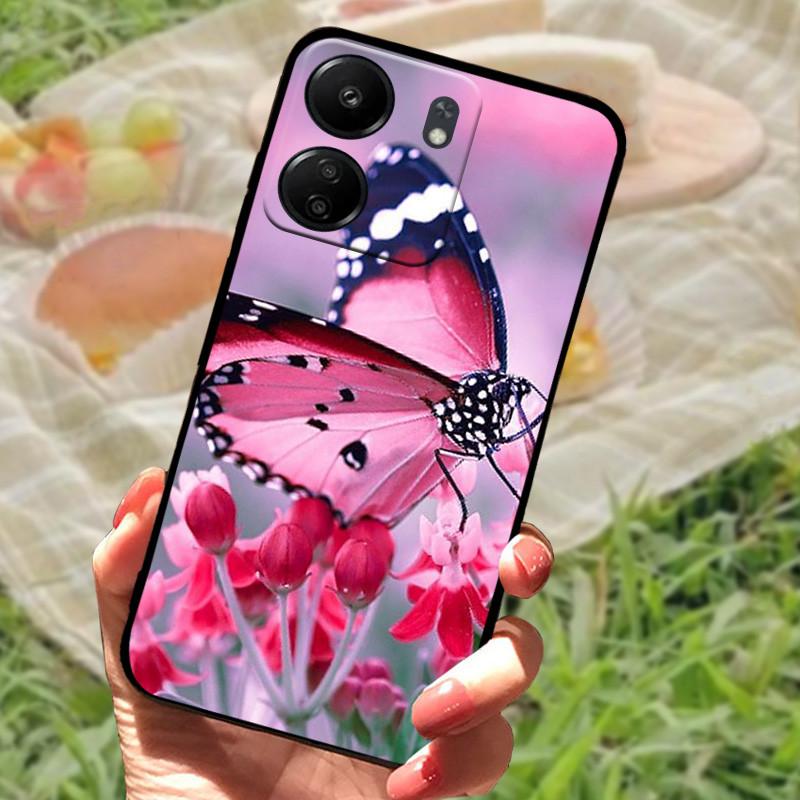 For Redmi 13C 4G Case TPU Silicone Soft Protective Phone Back Cover For Xiaomi Poco C65 Fashion Printing Shockproof Bumper Bags