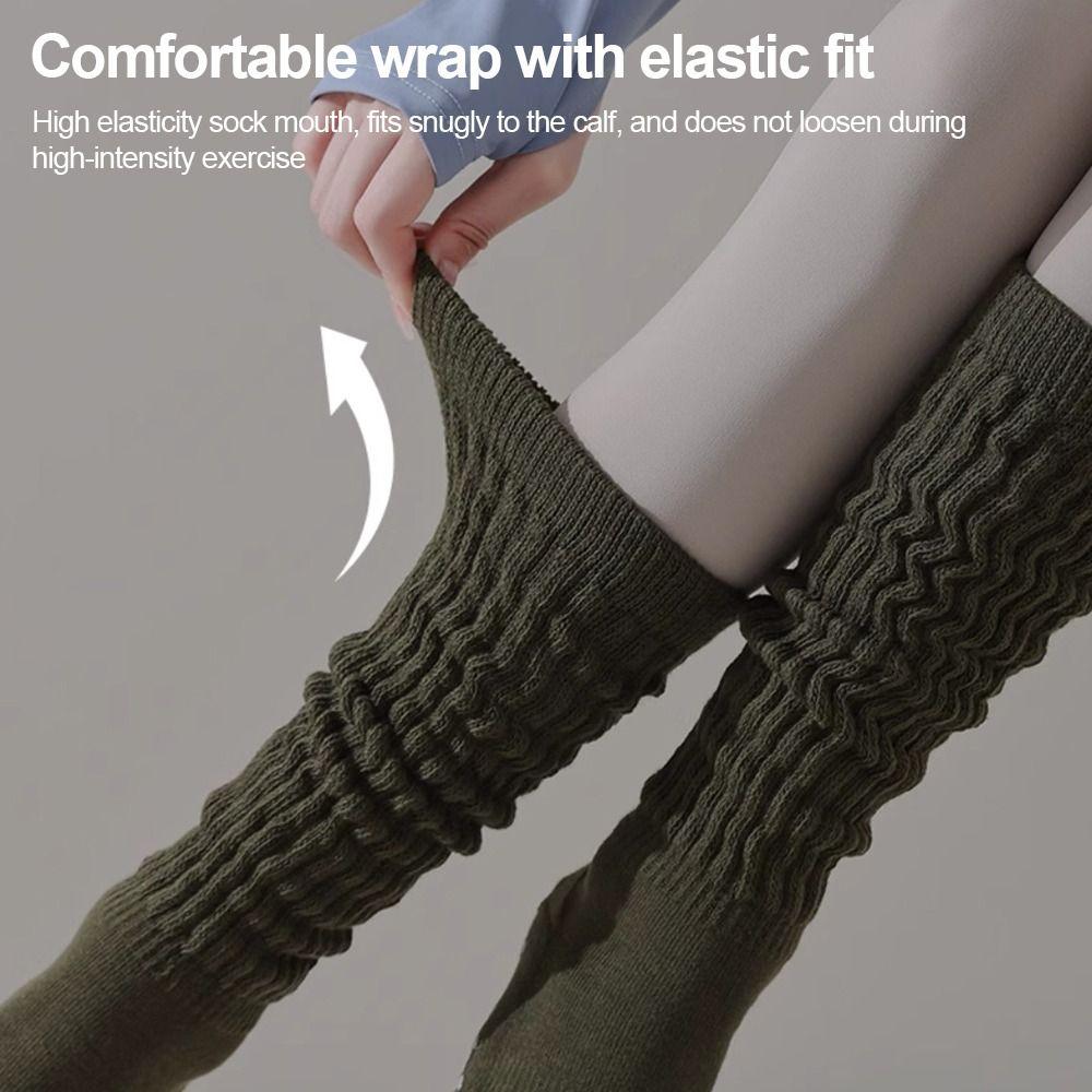 Warm Pilates Socks Cotton Floor Socks New Long Tube Socks  for Women