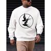 Men's Casual Fashion Sweatshirt With Swallow Pattern.
