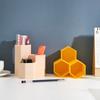 3 Lattices Cosmetic Brush Storage Box Organizer for Makeup Tools Pen Nail Polish Holder Large Capacity