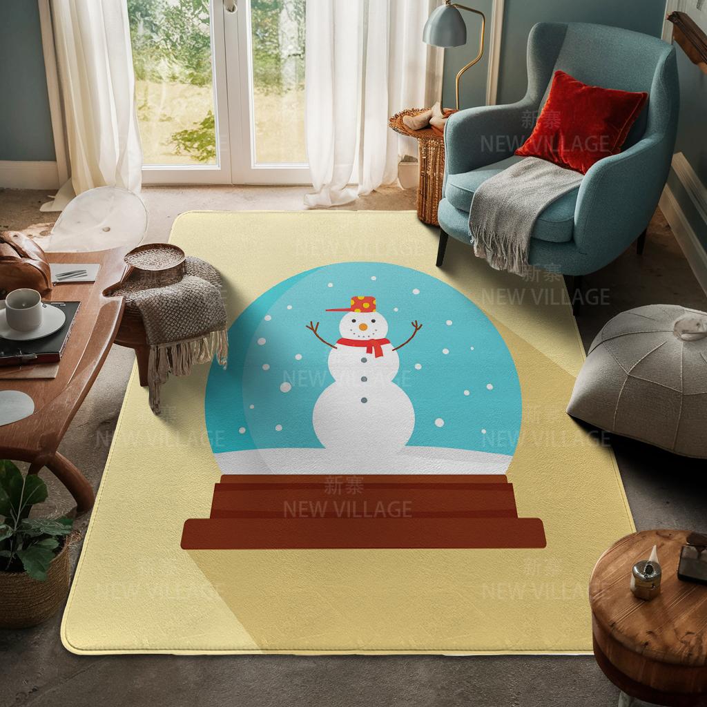 House Entrance Carpet Home Door Mat Living Room Bath Foot Bathroom Non-slip Water Absorption Rugs Bath Merry Christmas Winter