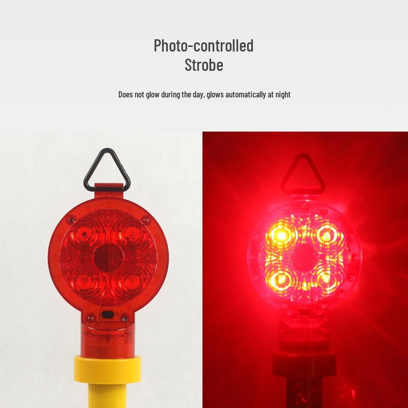 

Portable LED Construction Traffic Safety Flasher Handheld Dry Battery Yellow Light