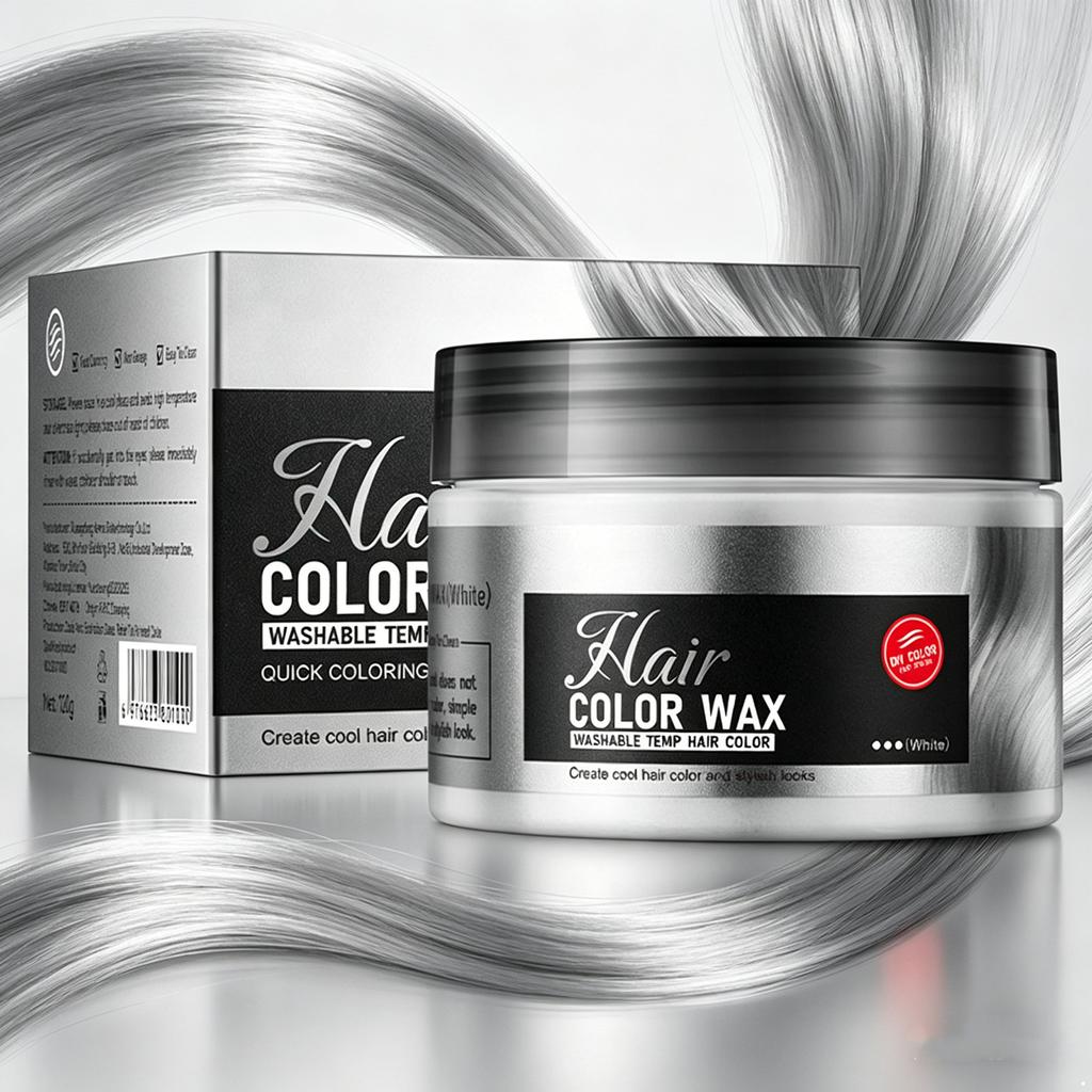 1Pc Washable Temporary Hair Cream – Color Wax for Styling, Disposable Use at Parties, Cosplay Events & Music Festivals