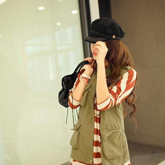 Women Casual Sunhat Fashion Embroidery Lace Cap Decoration Captain Hat Beret
