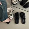 French Retro Simple Flat-bottomed Sandals Woven Hollow Bag Head Half Slippers Women's Summer Versatile Outer Wear Beach Slippers