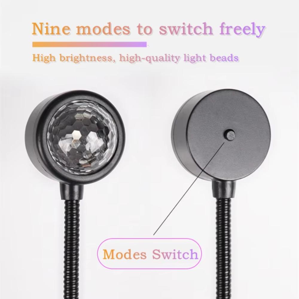 10 Modes with Voice Control 5V USB Colorful Projector Lamp Home Decor Night Light Portable Atmosphere Photography Neon Light