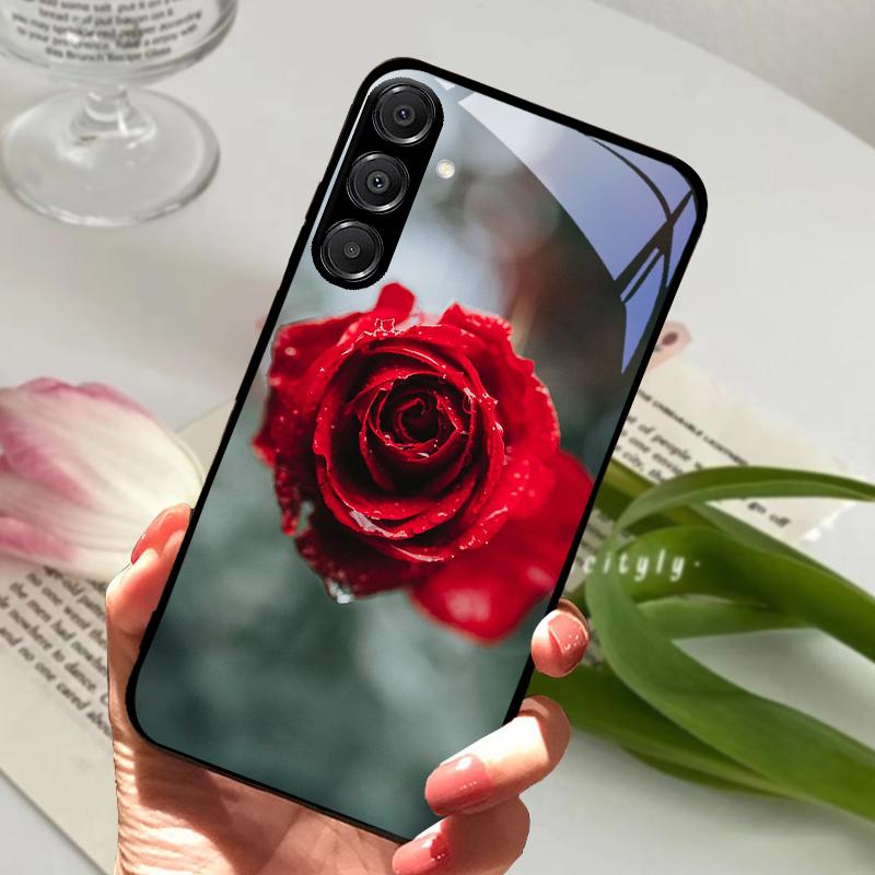 For Samsung A26 5G Case Hard PC Tempered Glass Phone Cover For Samsung Galaxy A36 A56 5G Fashion Animal Glass Protector Cases