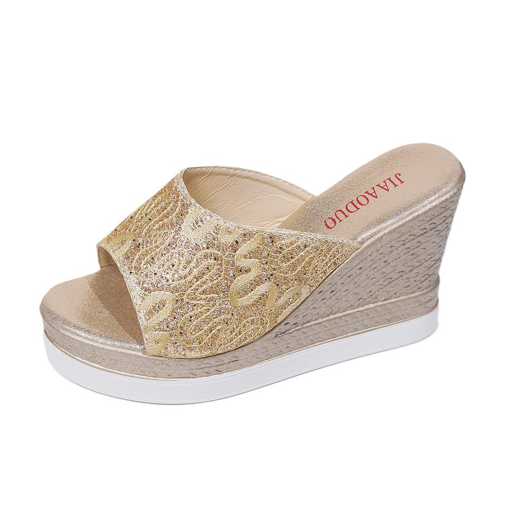 Summer Slippers Fashion High-end Women Shoes Fish Mouth Simple Elegant Sandals Thick Sole Classic Trend Versatile Designer Shoes