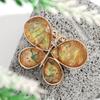 Vintage Butterfly Resin Acrylic Brooches for Women Elegant Iridescent Insect Lapel Pins Badge Fashion Jewelry Accessories Gifts