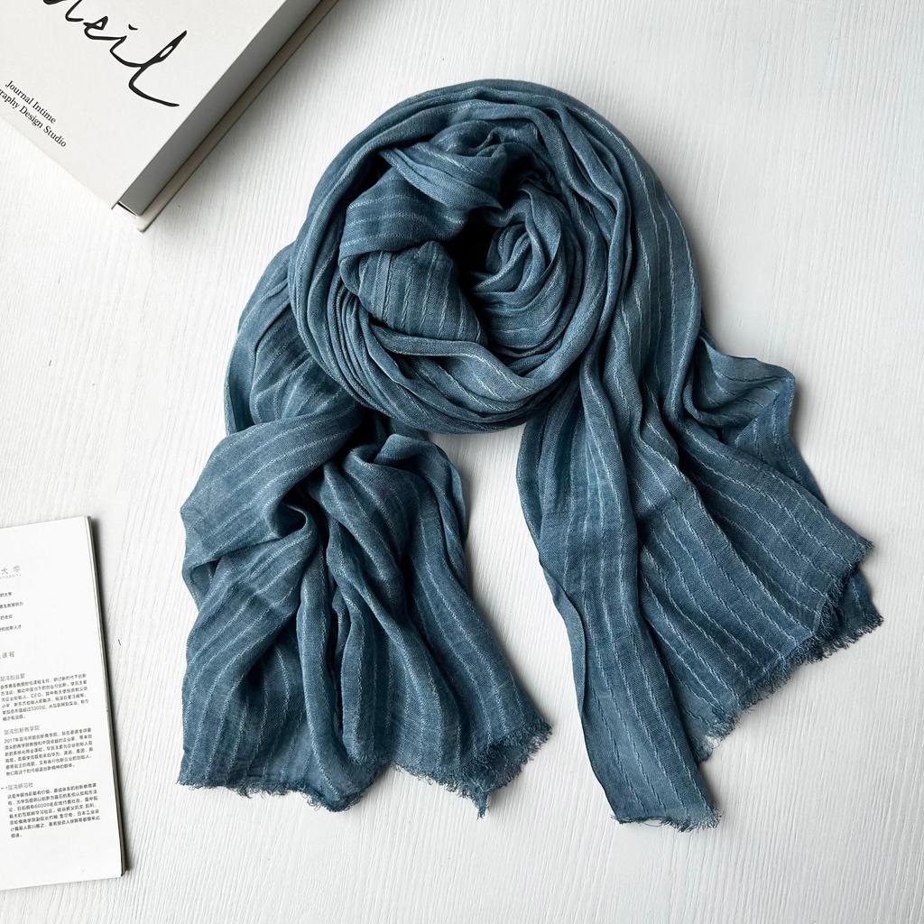 Retro Style Korean Modal Scarf Shawl Wrap Unisex Decorative Strip Scarves for Men and Women