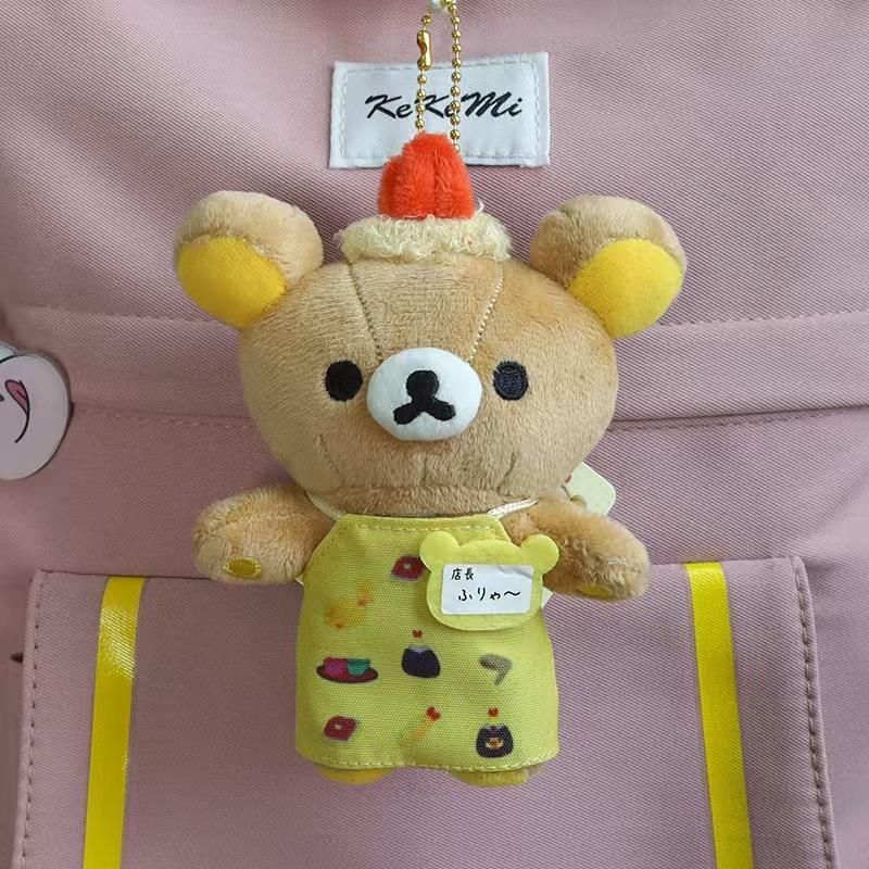 Rilakkuma Store Manager Series Plush Toys Cute Korilakkuma Plushie Keychain Chairoikoguma Bag Pendant Stuff Accessories For Gift