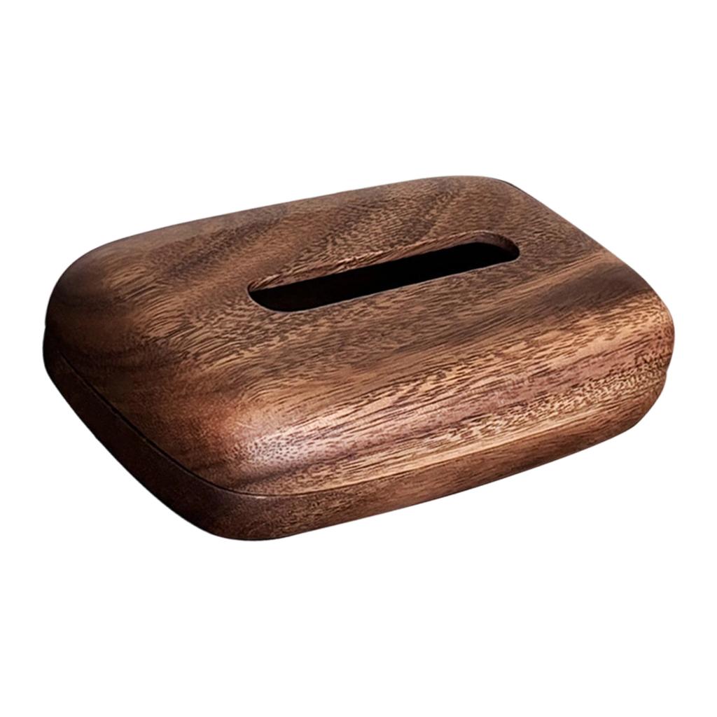Paper Towel Holder Walnuts Tissue Box Cover for Desk and Bathroom Decoration Elegant Napkin Dispenser