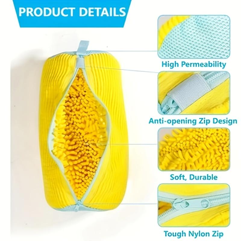 Shoe Washing Bag for Washing Machine Durable Zipper Reusable Sneaker Laundry Bag, Oval Protective Laundry Bag for Sneakers,  Laundry Bag, Washing Bag