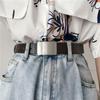 And Black Elegant Coffee Pu Belt For Women With Smooth Buckle And Unique Aesthetic