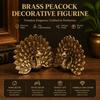 Vintage Peacock Figurine Antique Brass Animal Statue Ornament Tabletop Home Decor Craft Gift