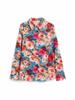 2026 Retro Floral 90s Hong Kong Style Women's Red Long Sleeve Shirt