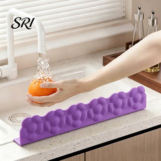 Garde-Évier Anti-Huile Silicone Anti-éclaboussures Antidérapant Ventouse Protecteur d'Eau Bord Réutilisable Plan de Travail Cuisine Bouclier Anti-éclaboussures Planche Barrière