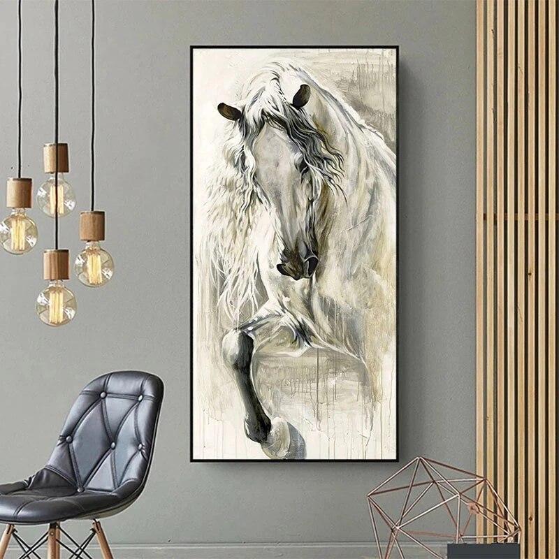 The Horse Abstract Animal Poster and Print Canvas Painting for Living Room Modern Style Artwork Wall Art Pictures Home Decoraton No Frame