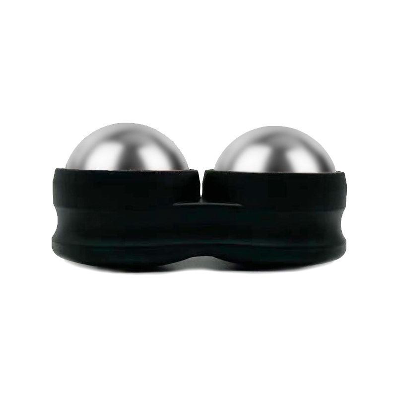 Stainless Steel Double Massage Ball Roller for Muscle Relaxation