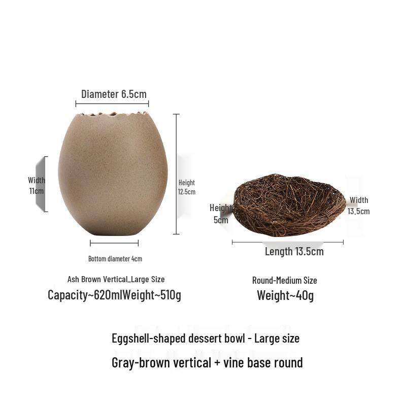 Ciotola da Dessert in Ceramica a Forma di Struzzo per Cucina e Sala da Pranzo