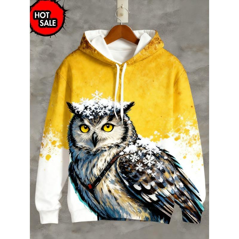 Christmas Animal 3D Print Hooded Shirt Casual Streetwear Long Sleeve Hooded Sweatshirts Pullovers Clothing Tops