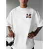 Herren Mode T-Shirt "Strand Sonnenuntergang" Kreativer Letter Print - Bequem für Alle Jahreszeiten, Slim Fit, Beidseitiges Design, Bequemes Material