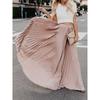 Solid Color Elastic Waist Half Length Skirt Pure Color Elastic Waist Skirt