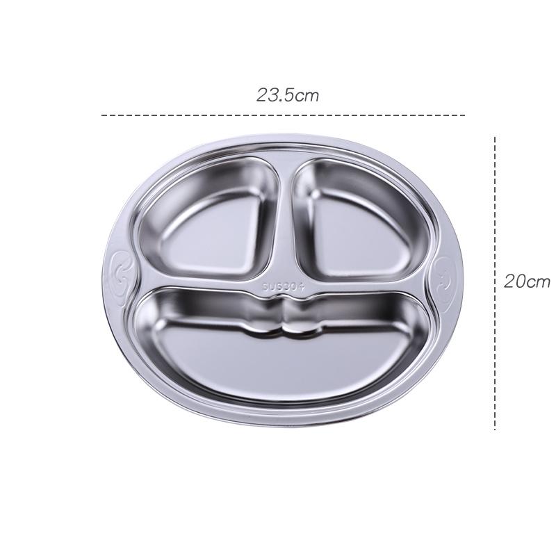 

304 нержавеющая сталь немагнитный фаст-фуд разделенный поднос контейнер для обеда еда ужин закуска тарелка с крышкой для детей школьная столовая