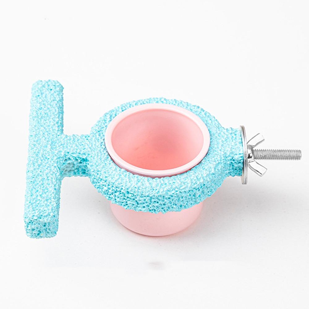 Jumping Platform Bird Cage Feeder Resin Bird Water Feeder Bird Perch Stand Beak Nail Grinder