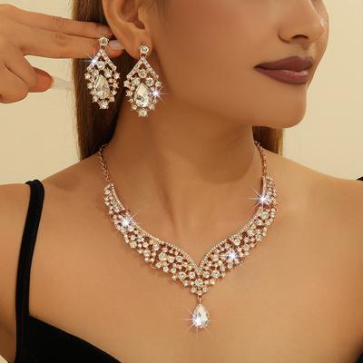 Fashion  Jewelry Set Necklace Earrings For Women Ladies