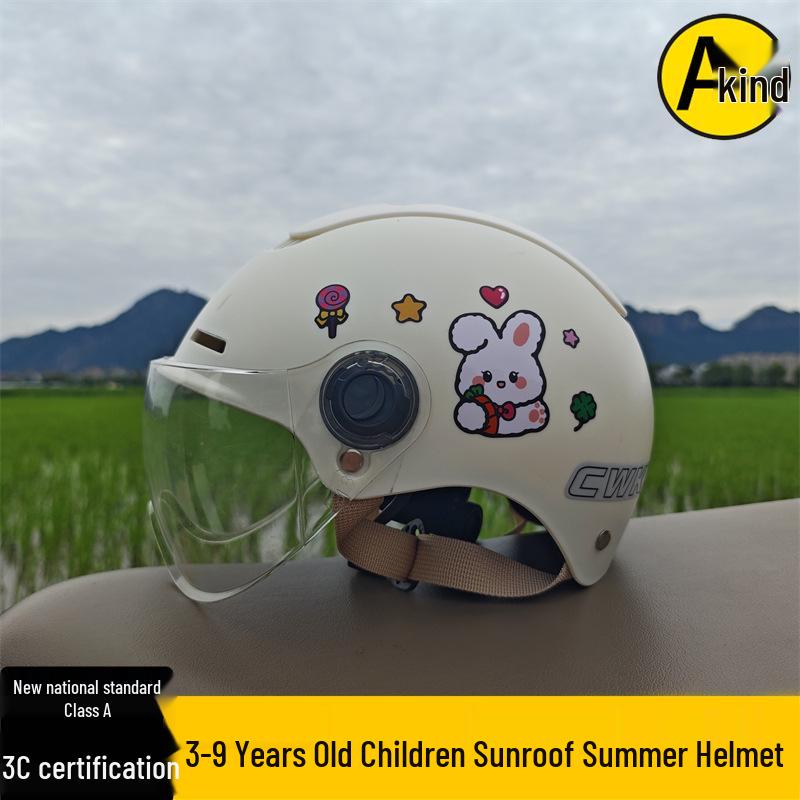 Electric Vehicle Safety Helmet for Kids (Ages 3-9) - Sun Protection for Boys & Girls